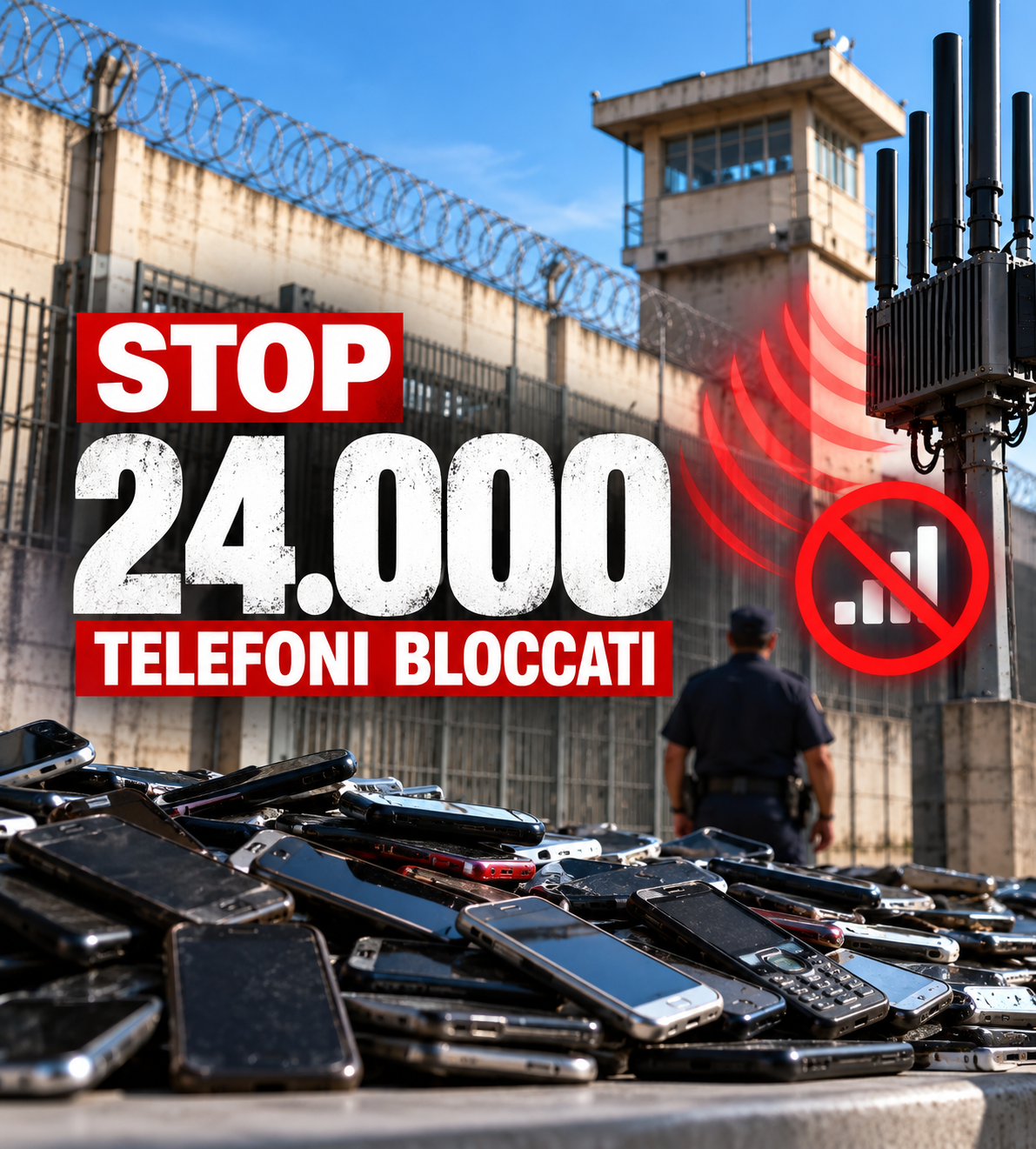 Secondigliano, jammer in carcere: 24mila tentativi di collegamento bloccati in un giorno
